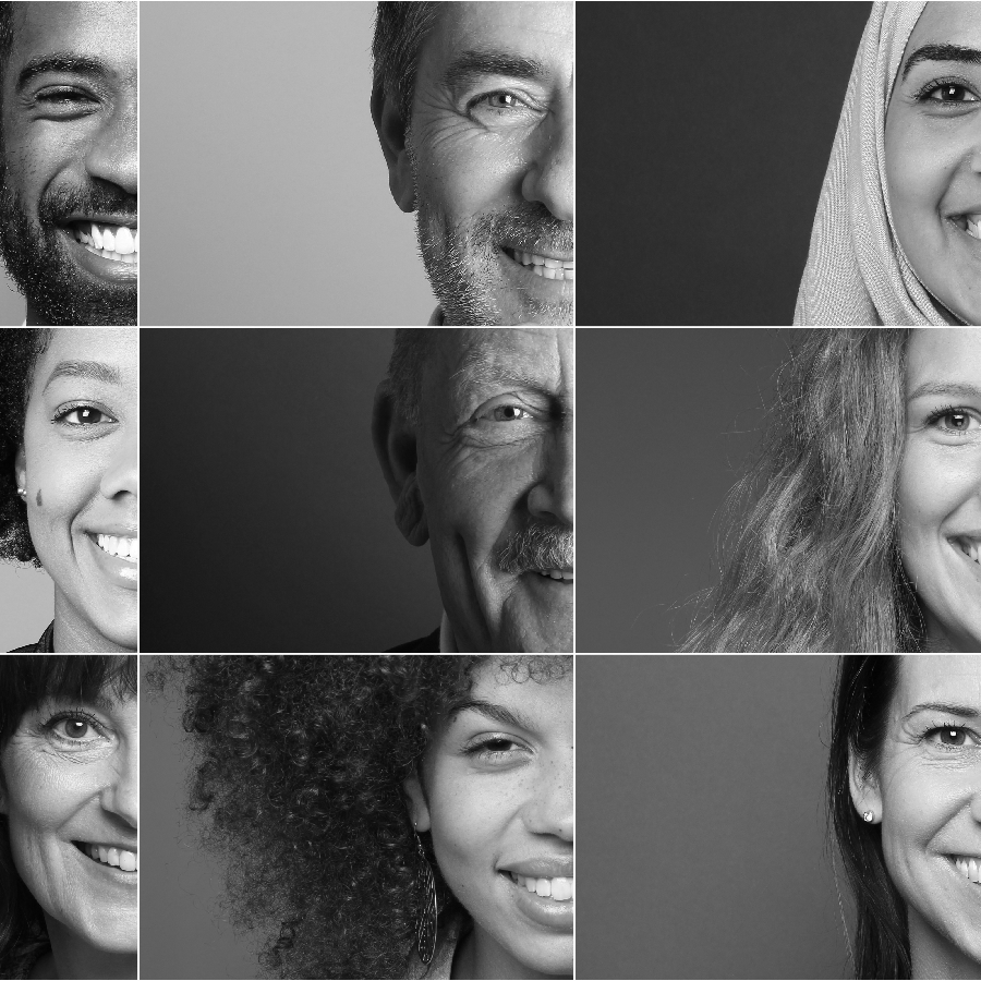 mentor visages souriant diversité